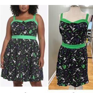 Universal Monsters Retro Swing Dress Hot Topic Plus Size 4 (4X) Frankenstein